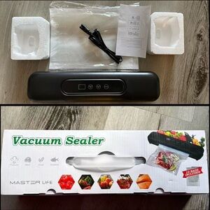 Master Life Black Vacuum Sealer, 10 Bags Included